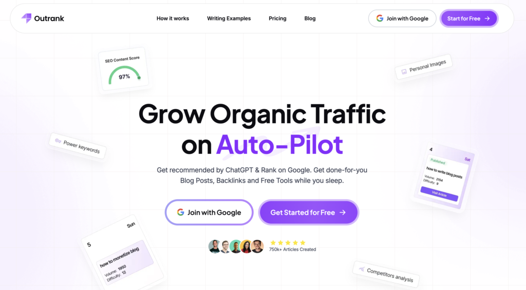 Outrank Automated Blogging Tool for SEO Articles and Backlink Building