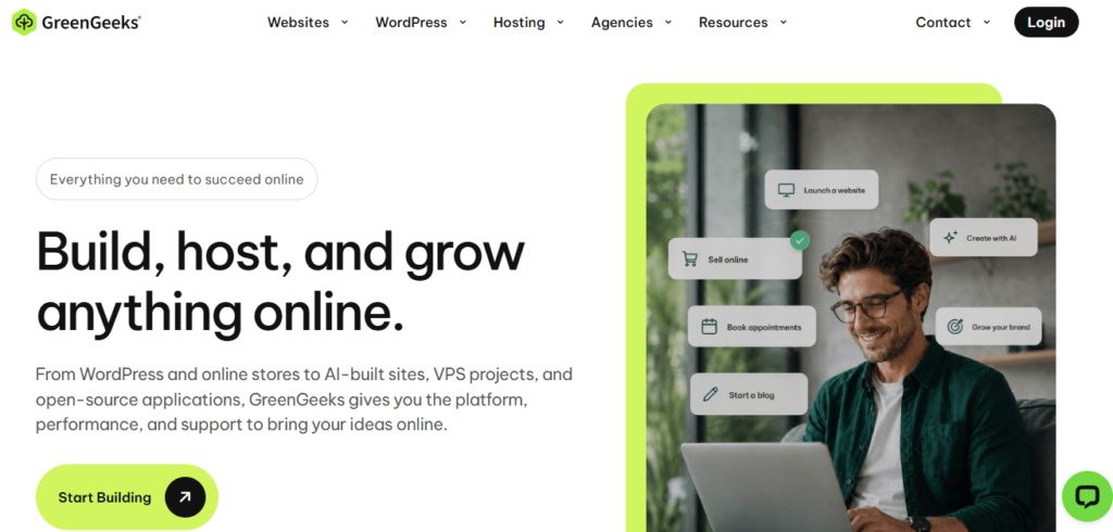 GreenGeeks' WordPress Speed Optimization homepage