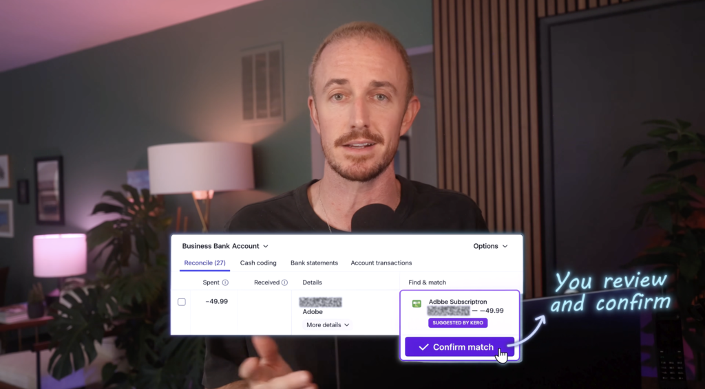 Ryan Robinson reviewing Xero's reconciliation.