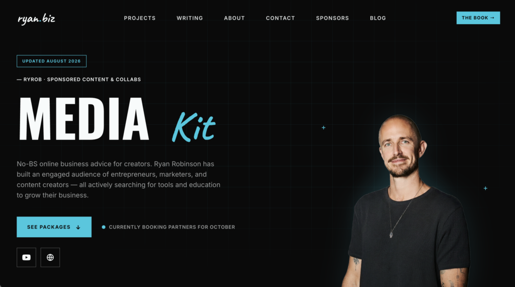 Ryan Robinson Media Kit Hero Image