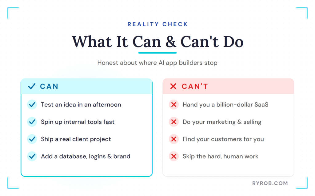 What AI app builders can do
