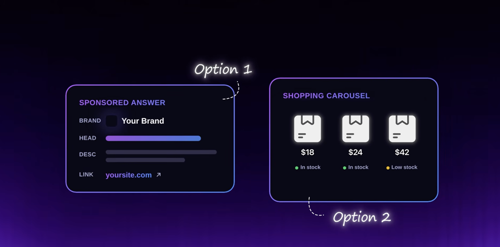 The two options for running ChatGPT ads campaigns